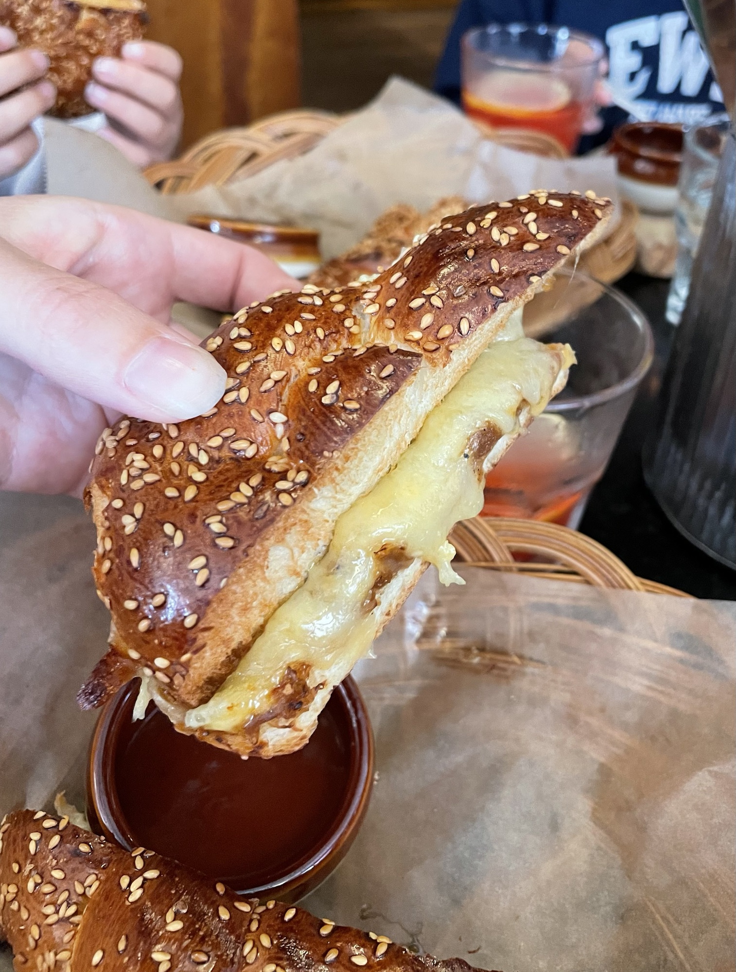 Grilled cheese breakfast sandwich at Olive and Gourmand